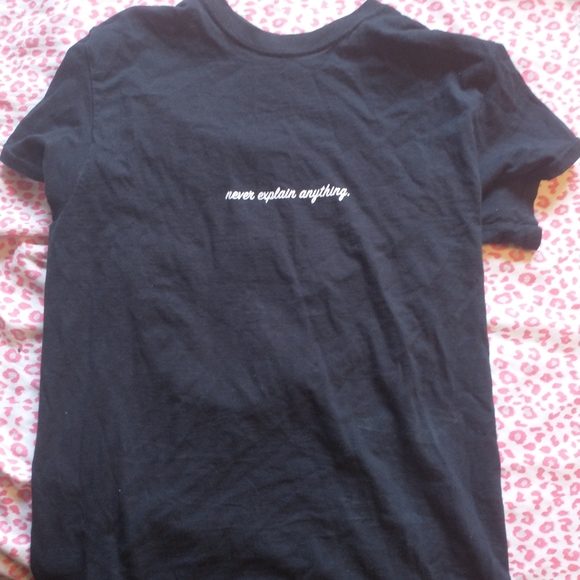 NEW Coal n Terry Never Explain Anything Black Tee Small - Picture 2 of 4